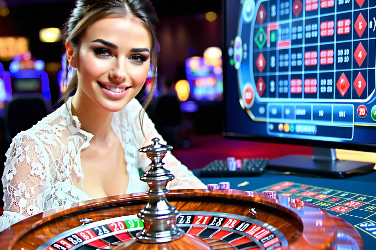 Giao diện sòng bạc trực tuyến 789bet với bàn Roulette và dealer chuyên nghiệp