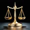 Biểu tượng cán cân công lý vàng trên nền đen, thể hiện sự công bằng và minh bạch trong mọi trò chơi tại 789bet