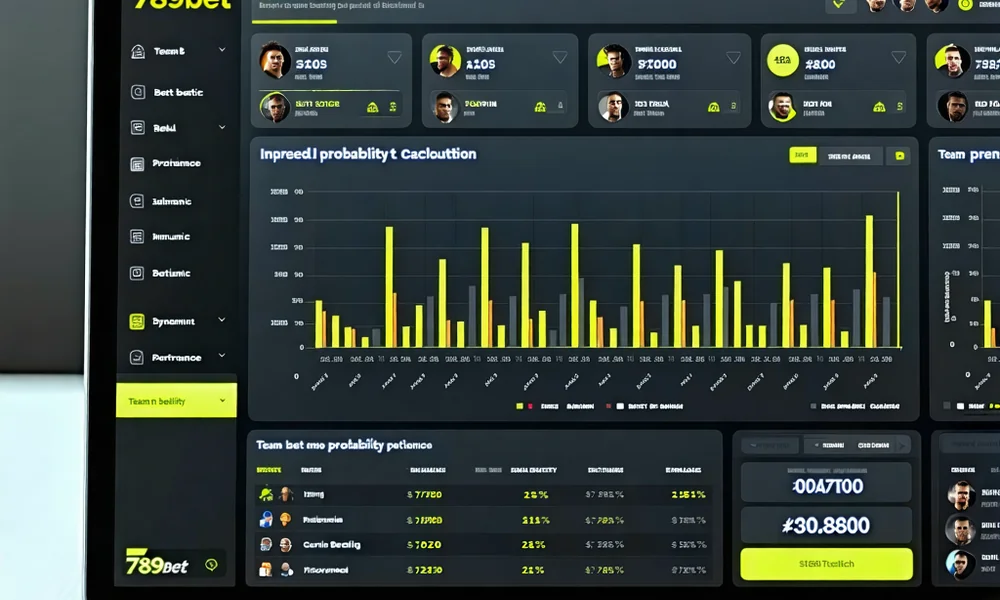 Bảng điều khiển phân tích tỷ lệ cược của 789bet, hiển thị xác suất ngụ ý và các chỉ số thống kê