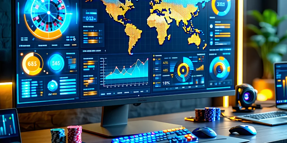 Hình ảnh minh họa dữ liệu được sử dụng để cải thiện dịch vụ 789bet, với các biểu đồ và biểu tượng phân tích.