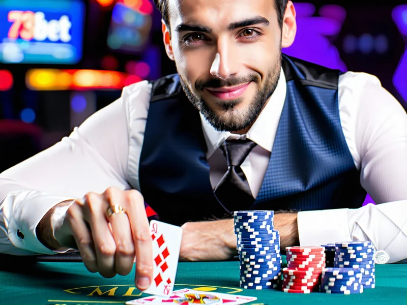 Người chia bài chuyên nghiệp tại bàn Baccarat trực tuyến của 789bet