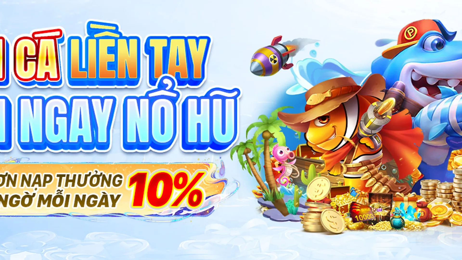 Giao diện game bắn cá 789bet với kho báu và sinh vật biển