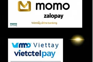 Hình ảnh ví điện tử và ngân hàng trực tuyến