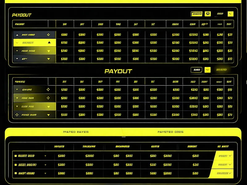 Minh họa khái niệm bảng thanh toán trong cá cược trực tuyến tại 789bet