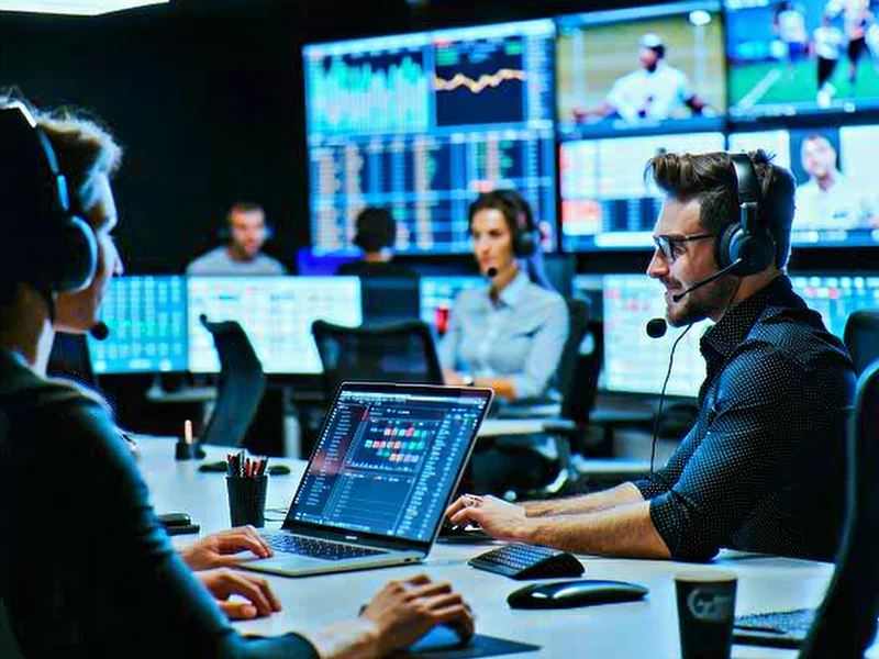 Hình ảnh đội ngũ nhân viên 789bet đang làm việc trong môi trường chuyên nghiệp, thể hiện sự đoàn kết, hỗ trợ lẫn nhau và tinh thần phục vụ khách hàng.