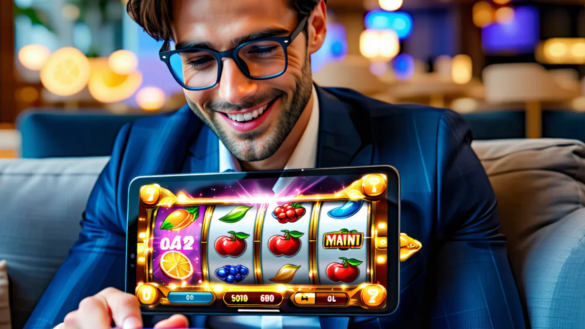 Người chơi đang chơi Slot game trên thiết bị di động tại 789bet