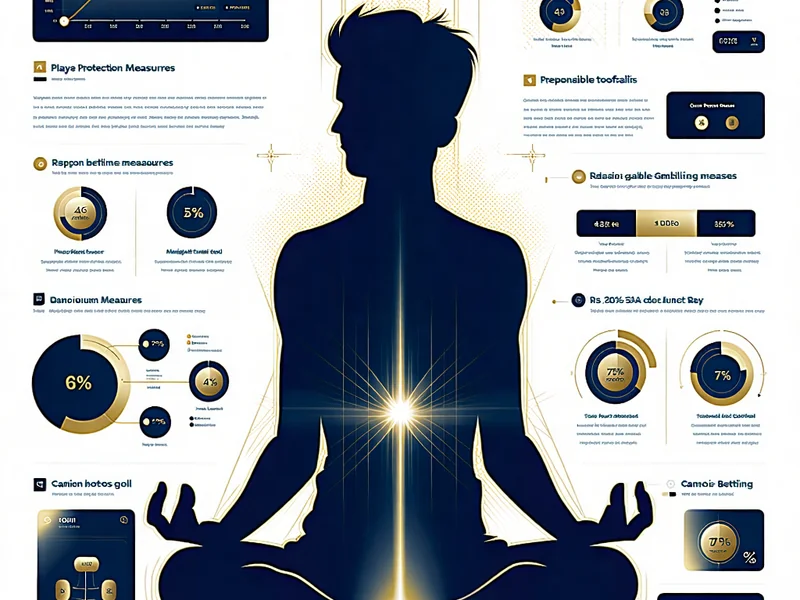 Hình ảnh minh họa các công cụ tự kiểm soát cờ bạc có trách nhiệm, với biểu đồ, đồng hồ và khóa an toàn, thể hiện sự kiểm soát và an toàn tài chính.