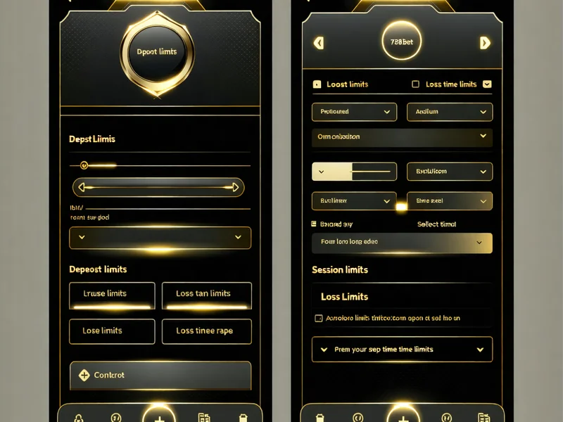 Hình ảnh minh họa các công cụ tự giới hạn như thanh trượt giới hạn tiền gửi, giới hạn thua lỗ và thời gian phiên chơi.